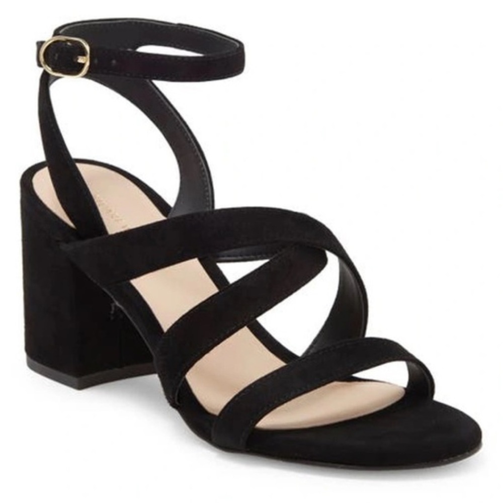 🌹STUART WEITZMAN🌹 Ava Ankle 75 Block Heel Sandal In Black Size: 8